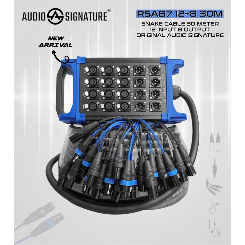 Snake Kabel 20 Channel AUDIO SIGNATURE 30 Meter (12 Input 8 Output)