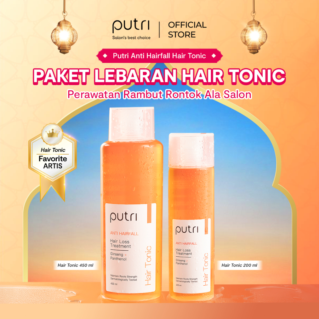Putri Anti Hairfall Hair Tonic 200mL & 450mL | Hair Tonic Wangi Tahan Lama | Hair Tonic Lokal Murah 