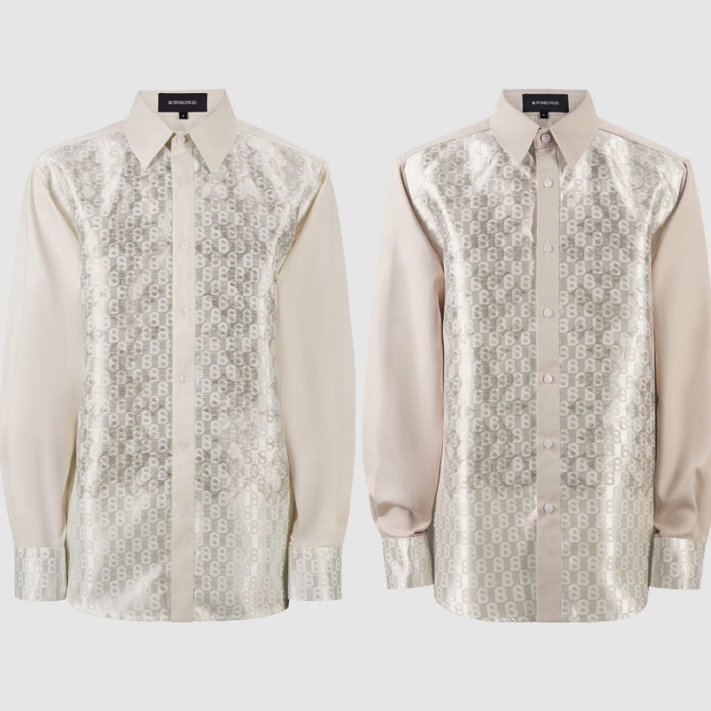 Buttonscarves Signature Jacquard Men Shirt New