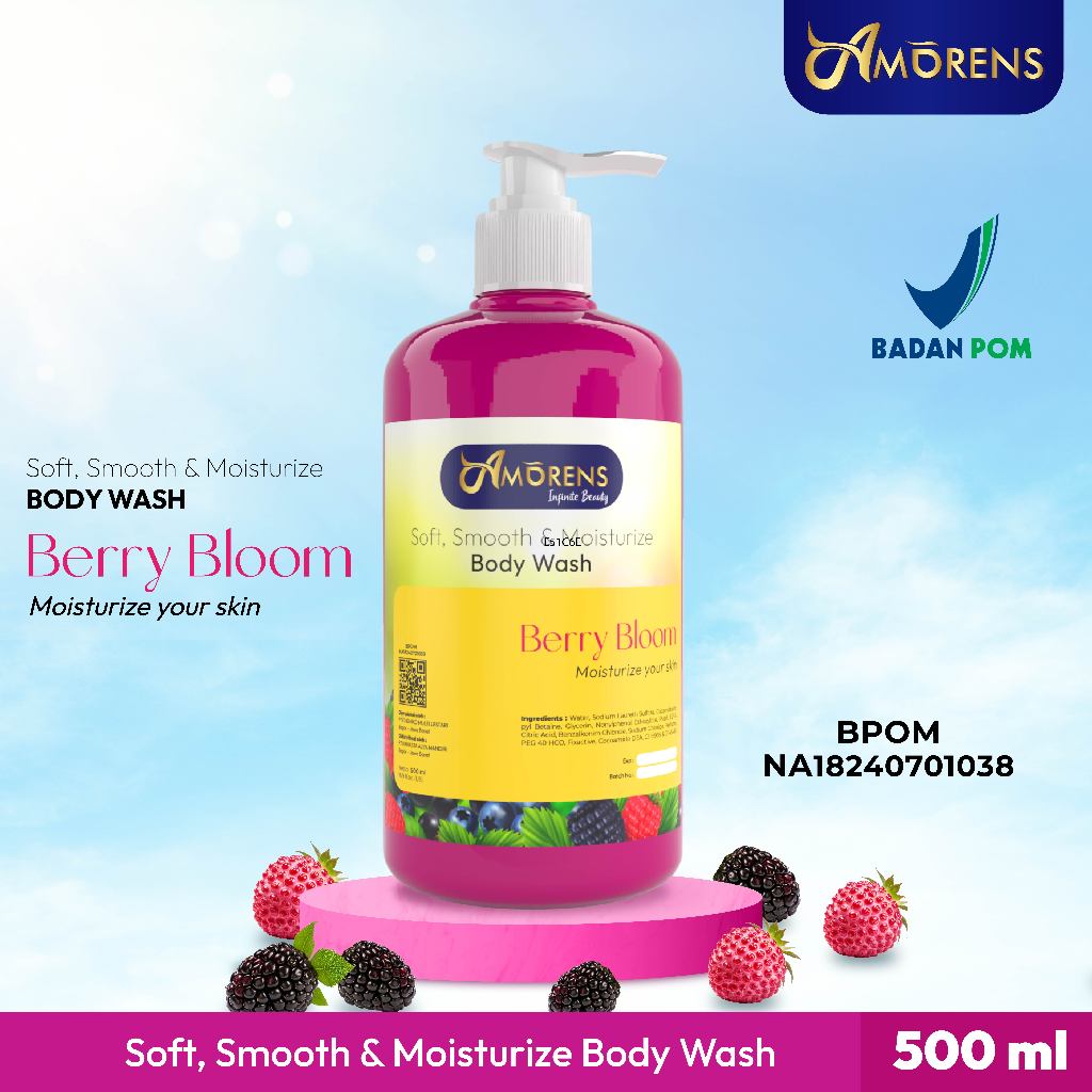 AMORENS Body Wash / Sabun Mandi Cair Berry Bloom [500ml]