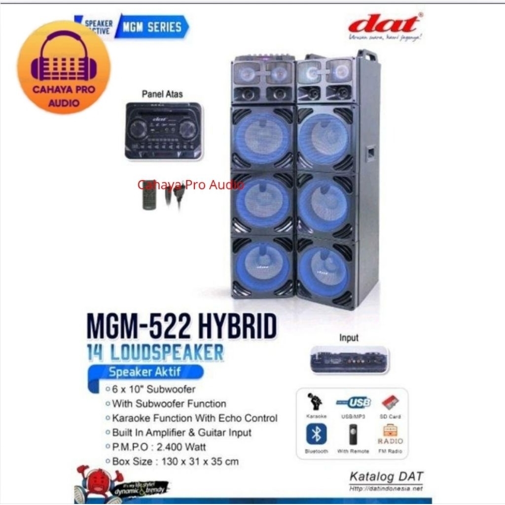 Speaker Aktif Pasif DAT MGM - 522 Hybrid Speaker Active Passive