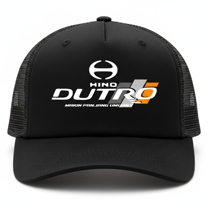 HINO DUTRO - Topi Trucker Sablon Dewasa Unisex - Topi Jaring bisa custom logo Satuan