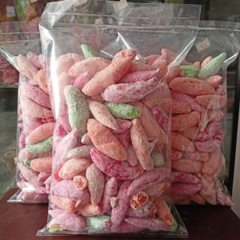 Getas Warna Warni Manis / Tai Kucing Manis / Bidaran Manis, Bulat dan Lonjong Tai Kucing 100gr & 250