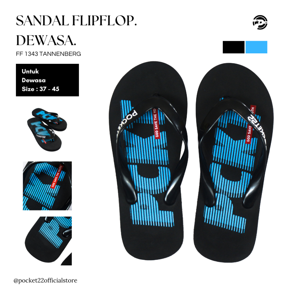 POCKET22 SENDAL MOTIF DEWASA - FFD 1343 TANNENBERG - SANDAL TERBARU, TAMPILAN MENARIK, EMPUK DAN NYA