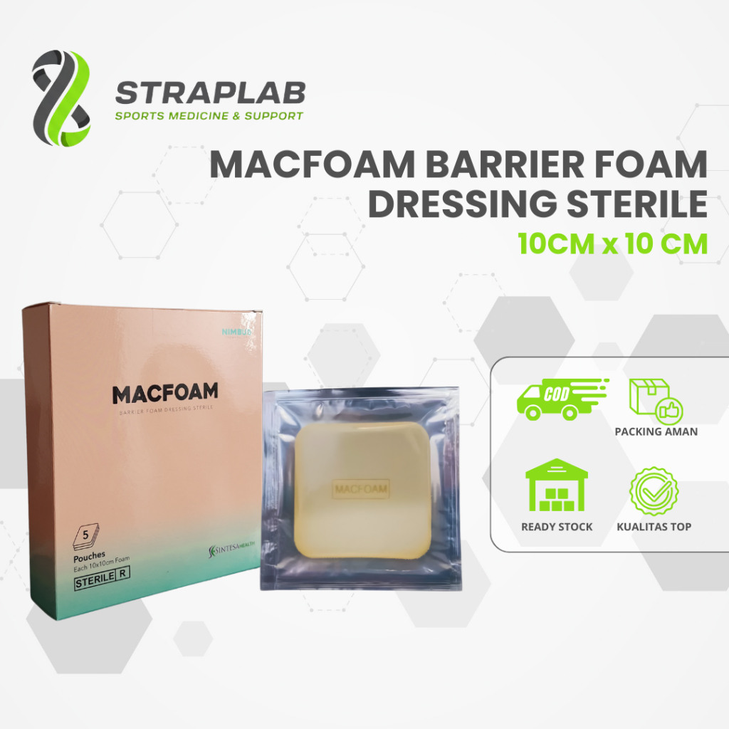 MacFoam Foam Dressing Barrier Sterile – Perban Luka Sterile / Wound Dressing