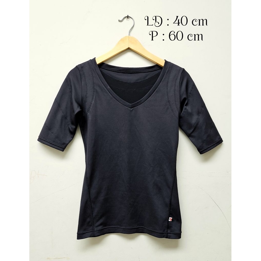 Preloved baju atasan olahraga crop top senam zumba aerobic pound fit padel trampoline gym yoga pilat