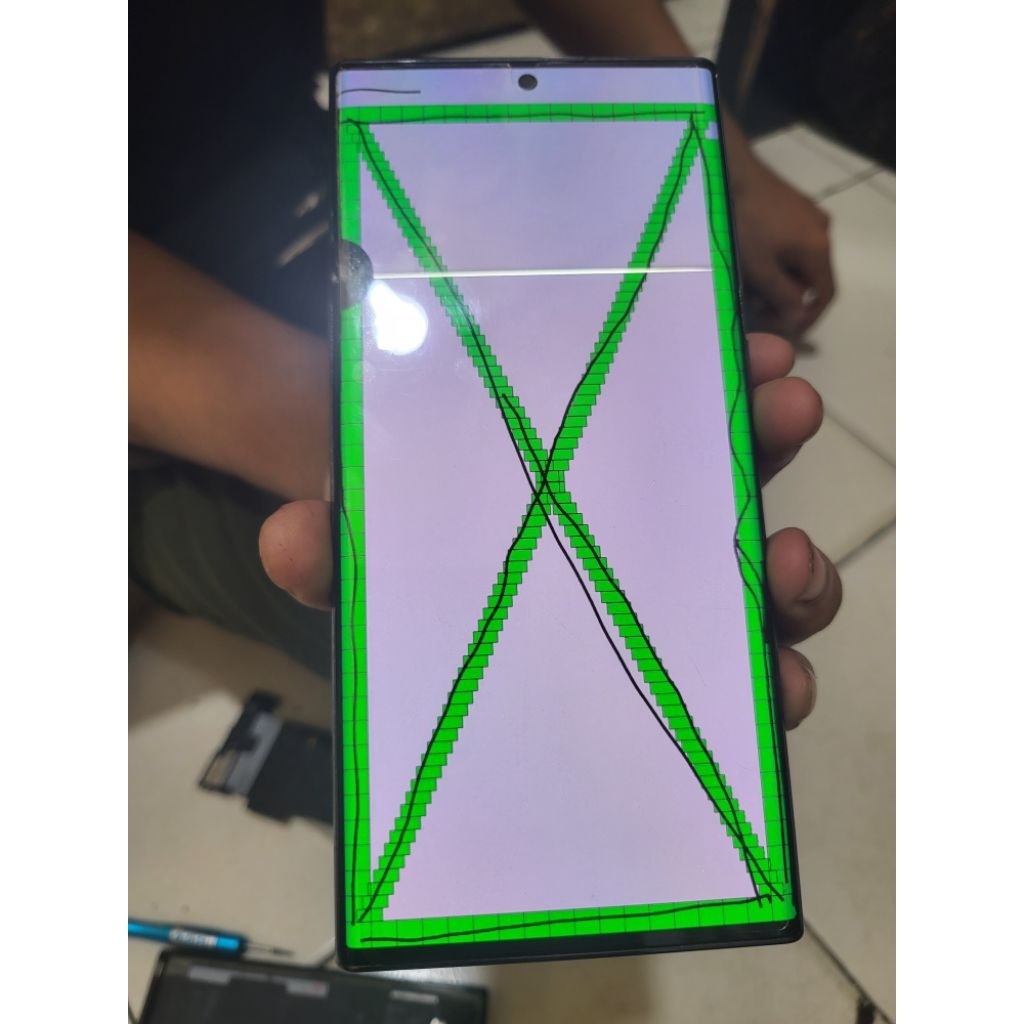 LCD SAMSUNG S22ULTRA MINUS SEPERTI GAMBAR RETAK TOMPEL