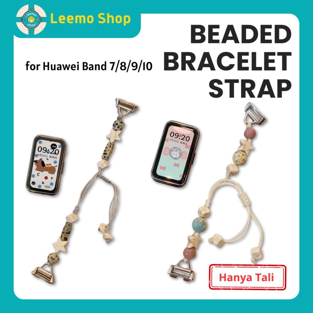 Tali Jam Straps Jam Huawei Band 10 9 8 7 Strap Jam Huawei Model Tali Serut Manik-manik Gelang Imut R