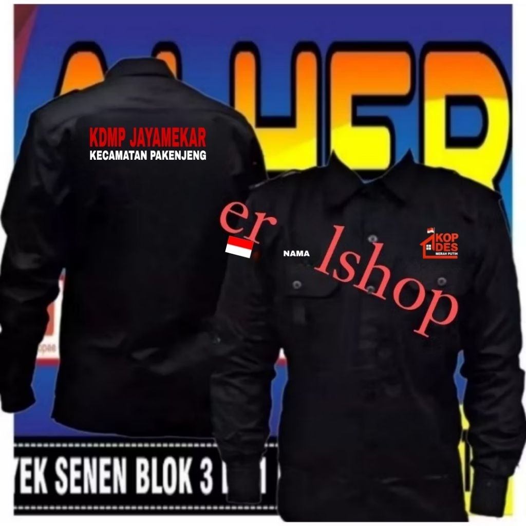 kemeja bordir koperasi merah putih kemeja koperasi merah putih baju koperasi merah seragam koperasi 