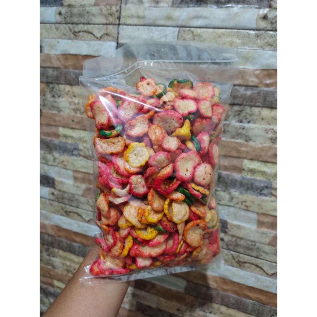 250gr Krupuk Seblak Bantet Kering/ Kripik Seblak Pedas Mantap Bumbu Kencur
