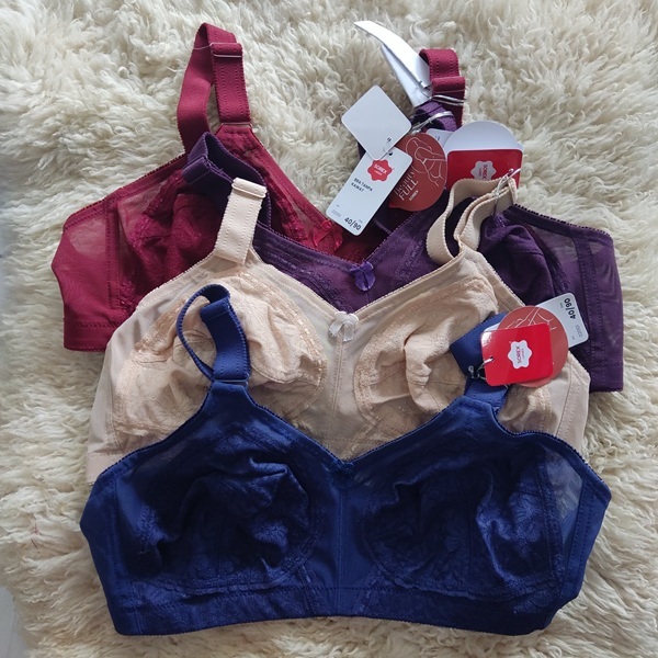 BH / Bra Merk Sorex 02001 Model Classic Tanpa Kawat Cup Besar Ukuran 40/90