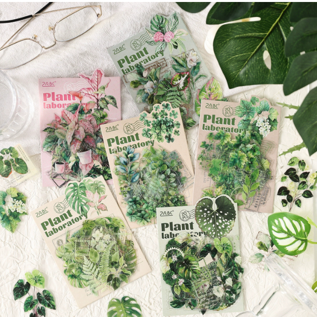 Sticker Botanical Aesthetic Scrapbook Journal Planner Laptop HP Dekorasi | Zumoo