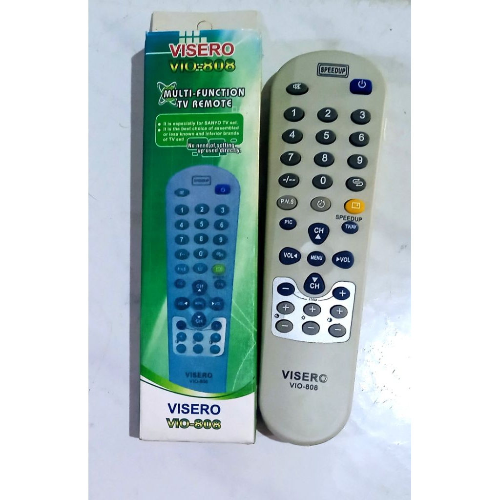 Remote TV LCD, LED, TABUNG Multi-Universal Visero VIO-808 untuk khusus TV buatan/ganti mesin TV Chin