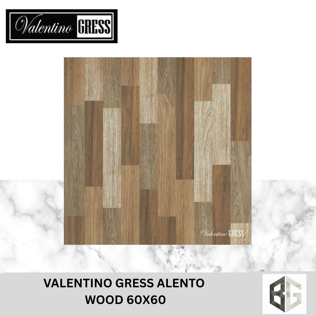 Valentino Gress Alento Wood 60x60 | Granit Lantai Motif Kayu 60x60