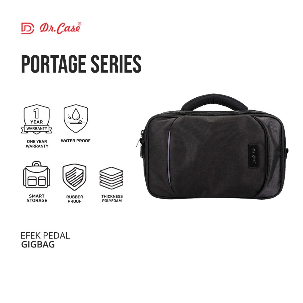 DR.CASE - Tas Efek - Gigbag Efek Portage 2.0 Black - Size Kecil