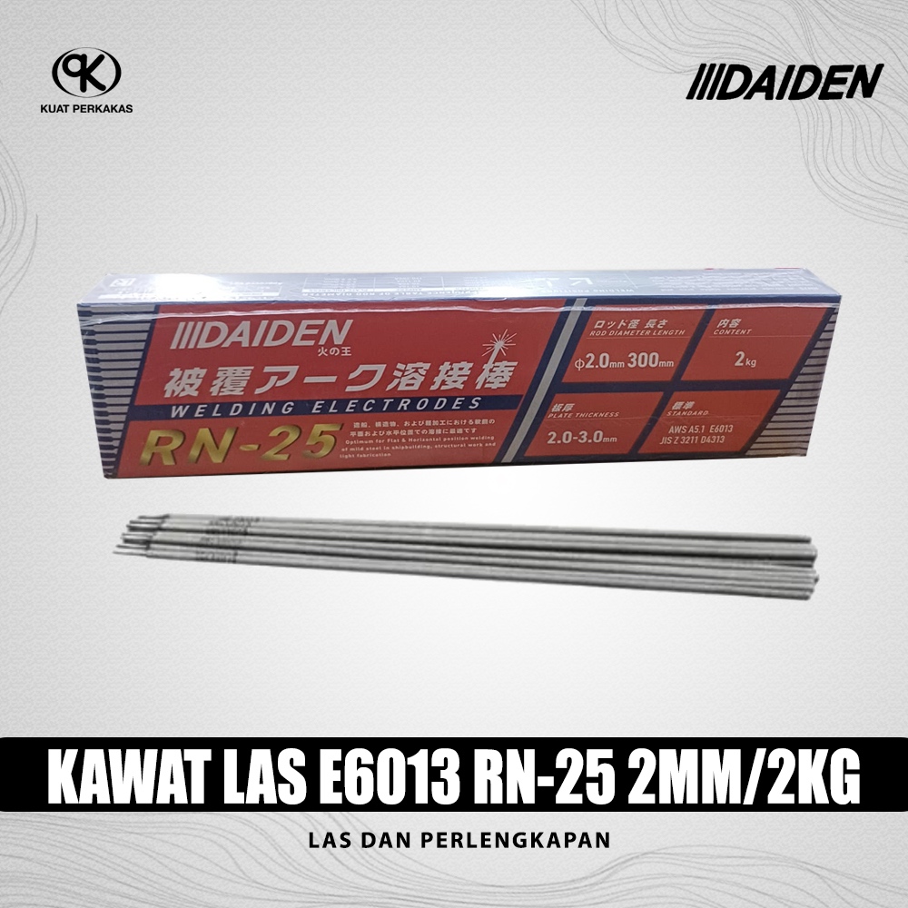 Daiden kawat las e6013 rn-25 2.0mm /2kg kawat las elektroda