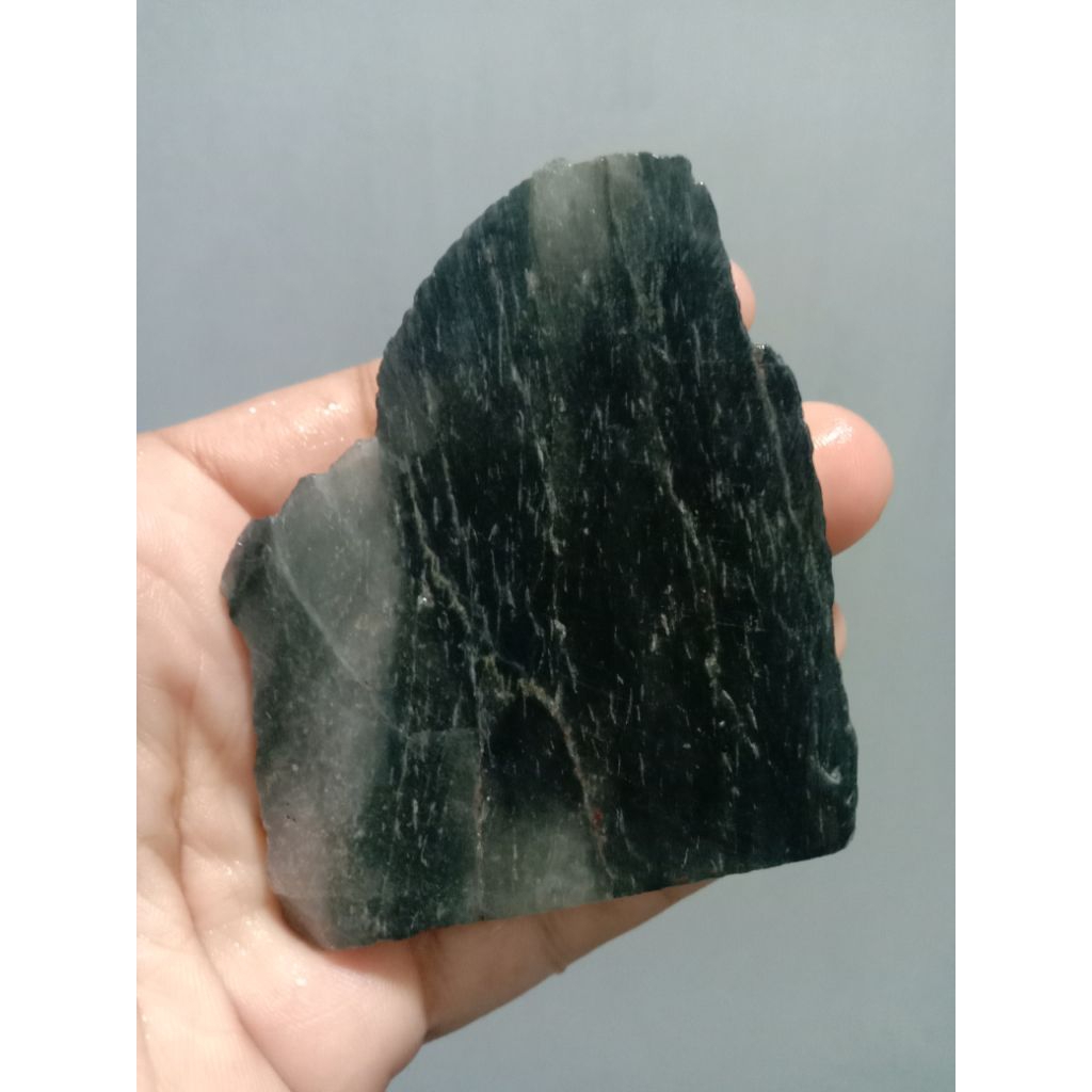 Rough Bahan Jadeite Jade Nabire Papua Totol Putih