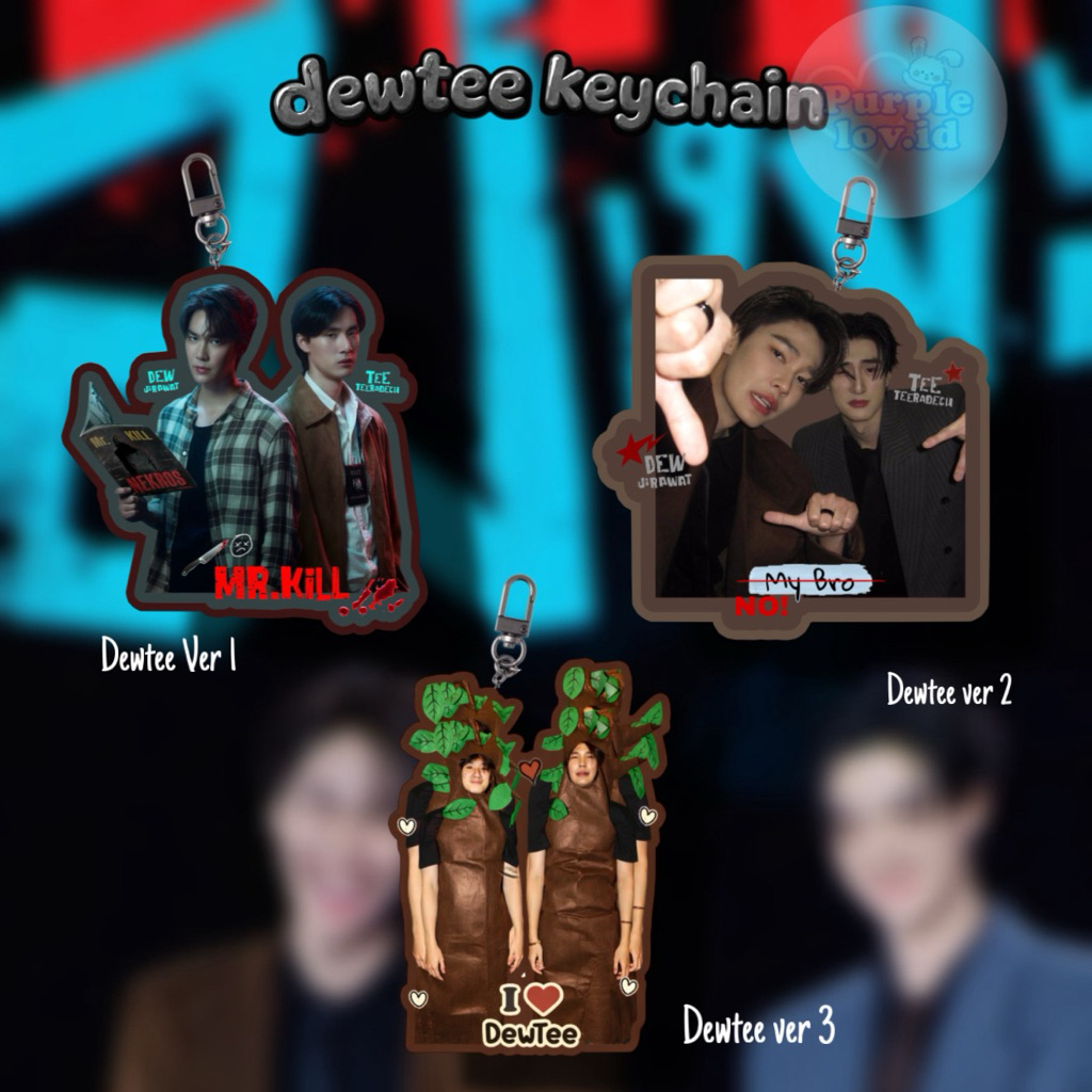 keychain keyring akrilik dewtee dew jirawat Teeradej Vitheepanich gmmtv mr kill thaietu polcasan per