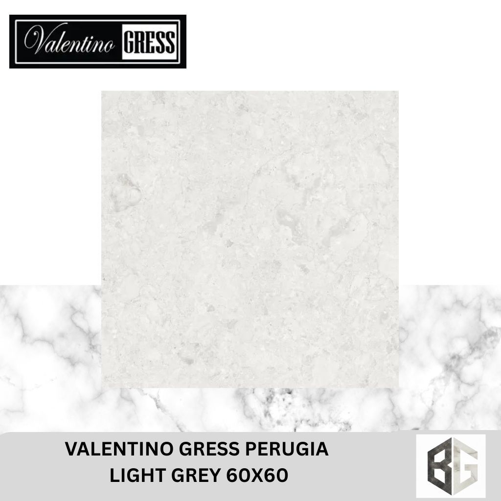 Valentino Gress Perugia Light Grey 60x60 | Granit Lantai 60x60 Abu Muda Matt