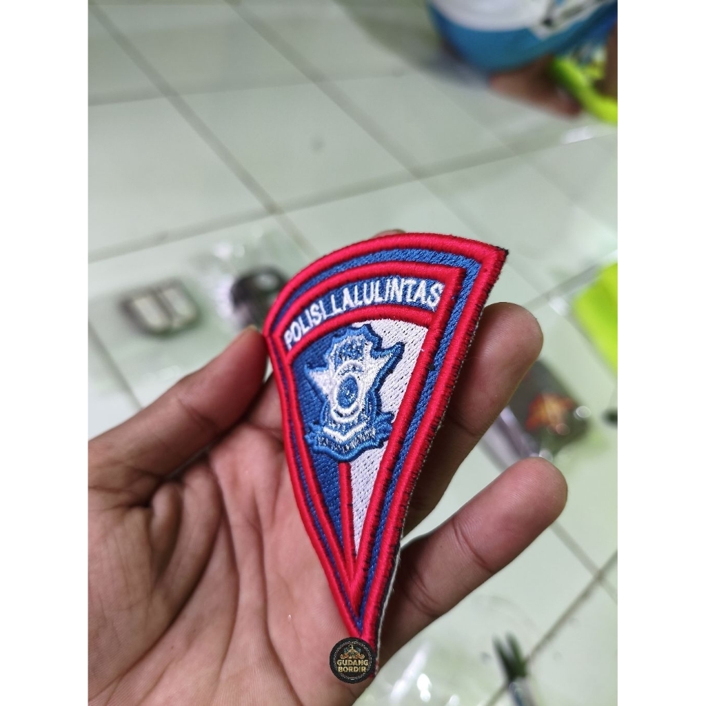 Bordir logo -polisi lalu lintas