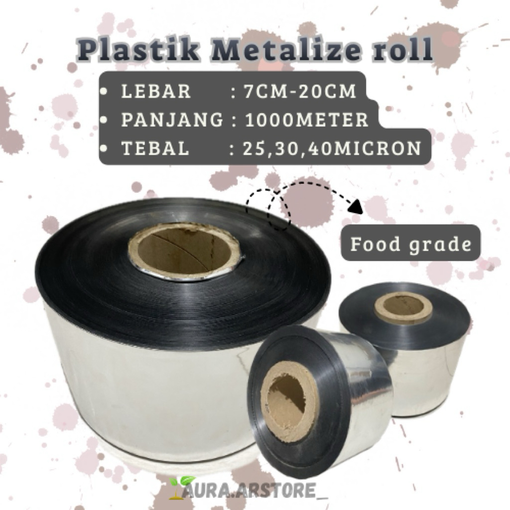 Metalize roll 1000meter/Plastik Kemasan Metalize [Lebar 7-20cm]
