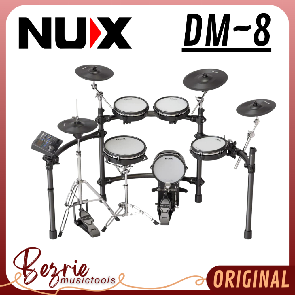 NUX DM8 5 Piece Electrik Drum All Mesh Head Digital Drum Set