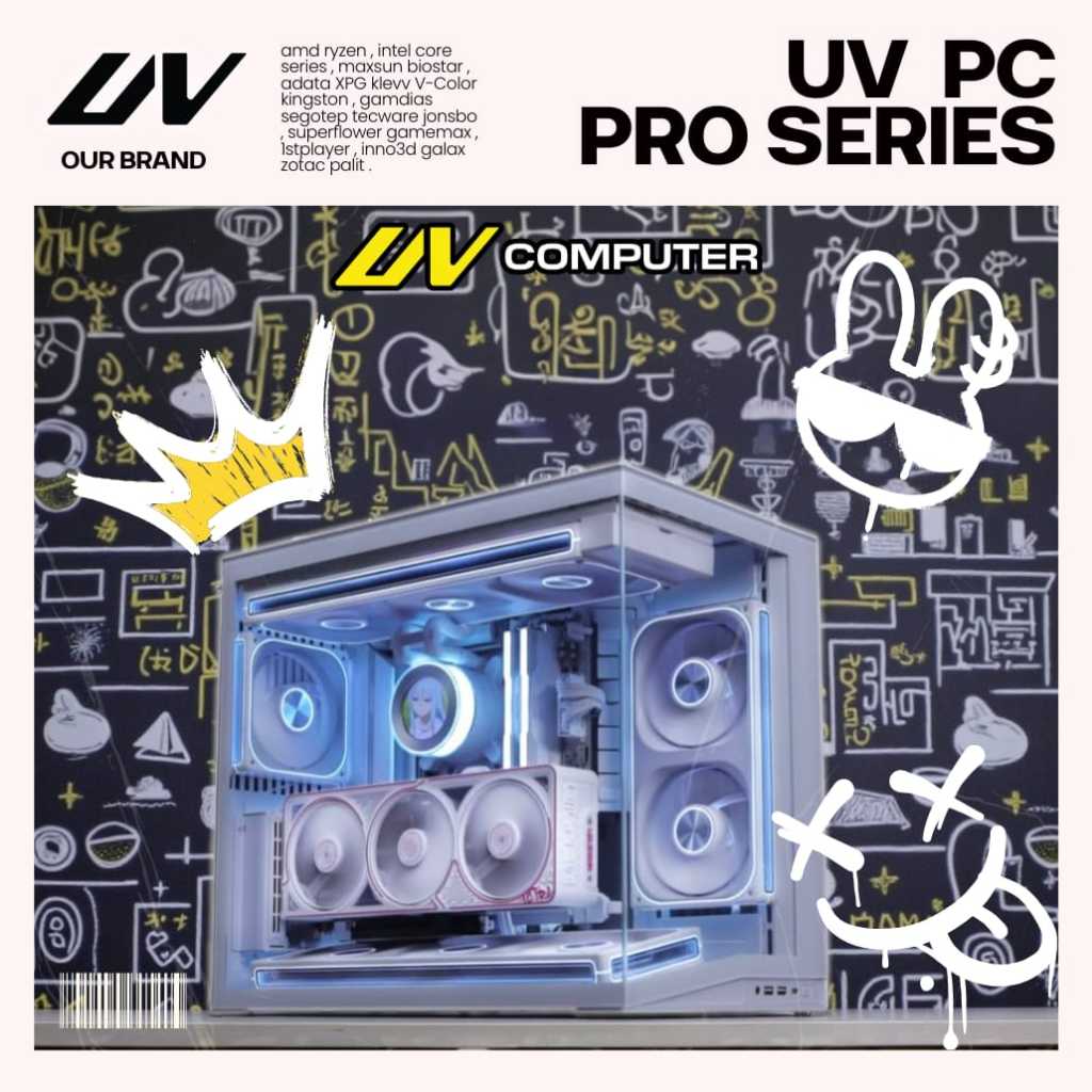 UV PC PRO plus NVIDIA GEFORCE RTX 5060 8GB / AMD RYZEN 7 7800X3D / DDR5 16GB 32GB / SSD NVME GEN 4.0