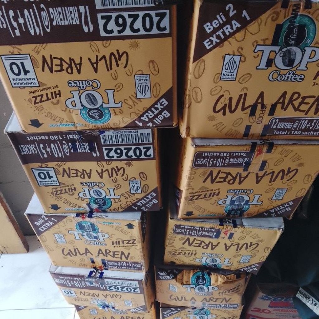 Top Kopi Gula Aren 1 karton