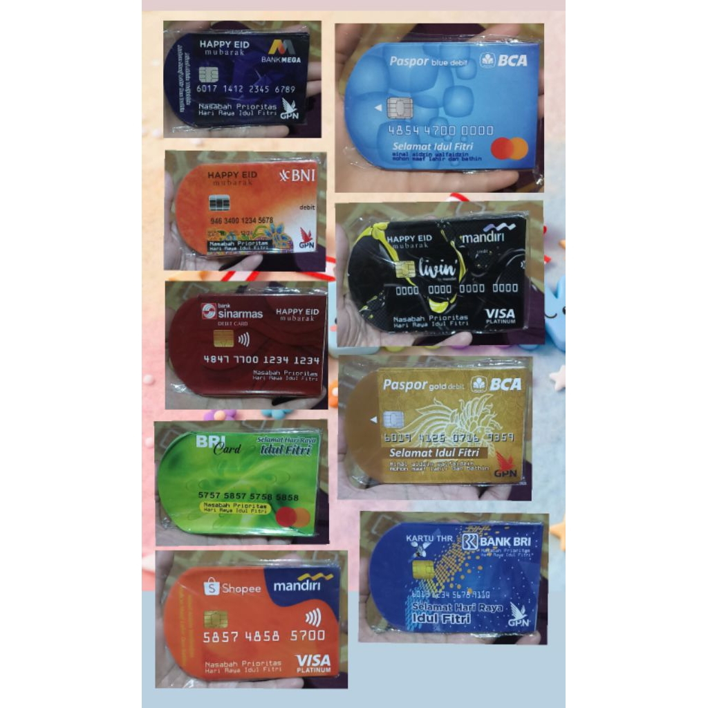 Amplop motif ATM,limited edition,amplop sultan