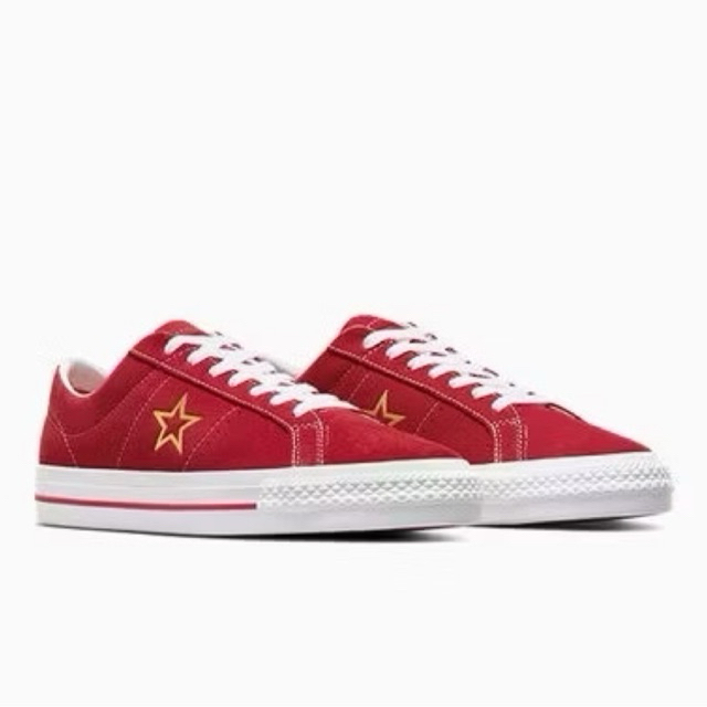 Converse One Star Pro Ox Suede - Varsity Red/White/Gold