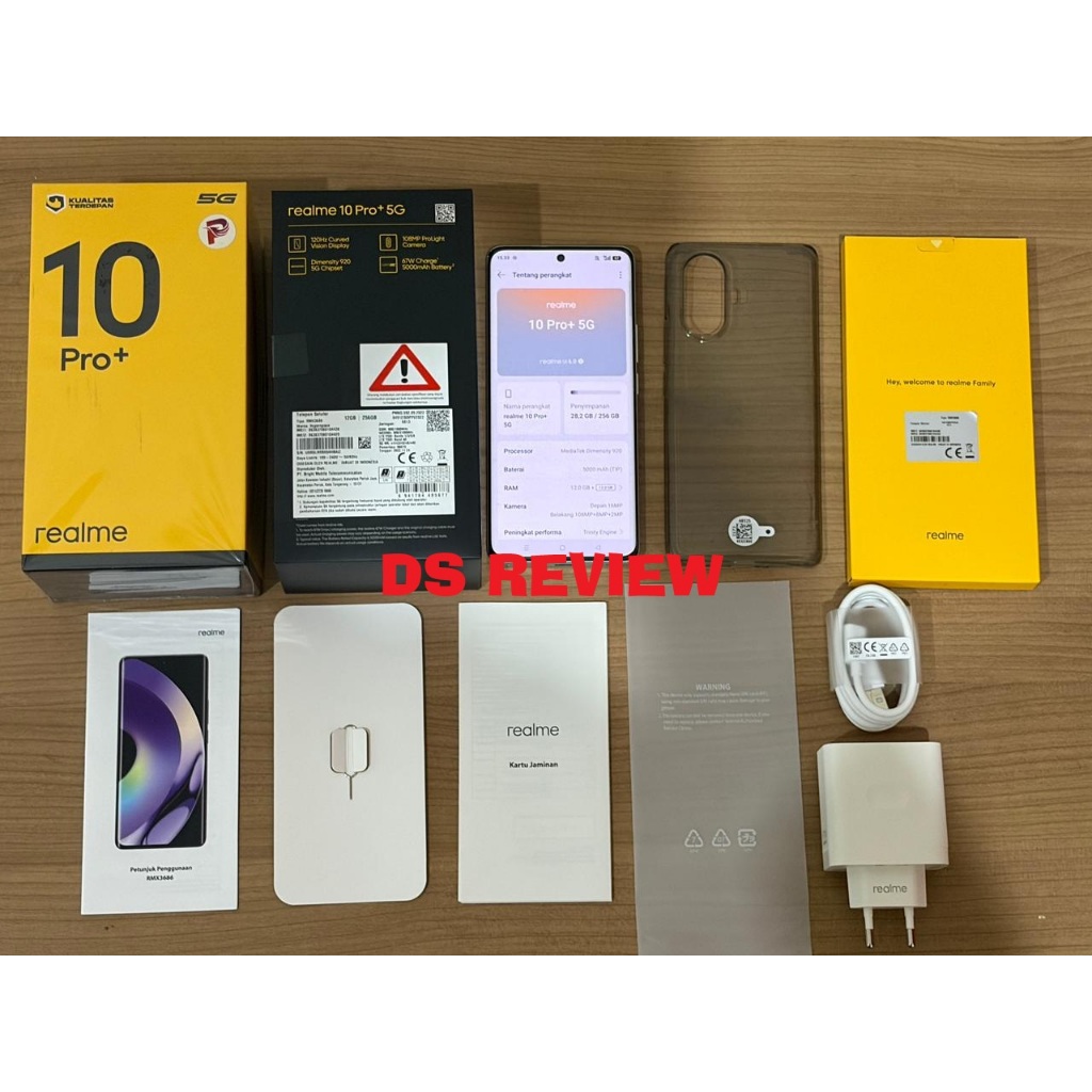 DS REVIEW Bekas Hp Realme 10 Pro+ Pro Plus 5G 12/256gb Ram 12GB Internal Memory 256GB Hyperspace Mur