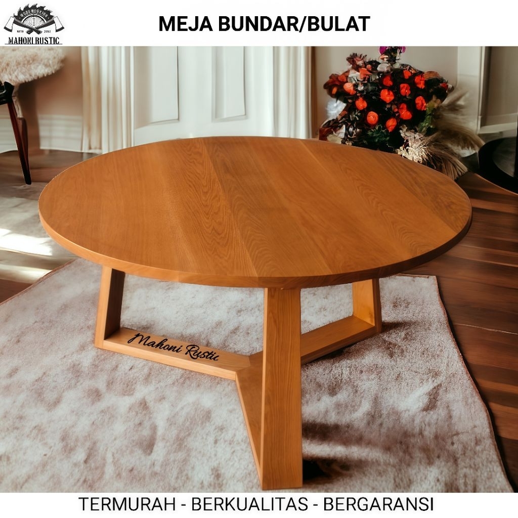 MEJA BUNDAR Bulat meja lesehan minimalis meja kopii