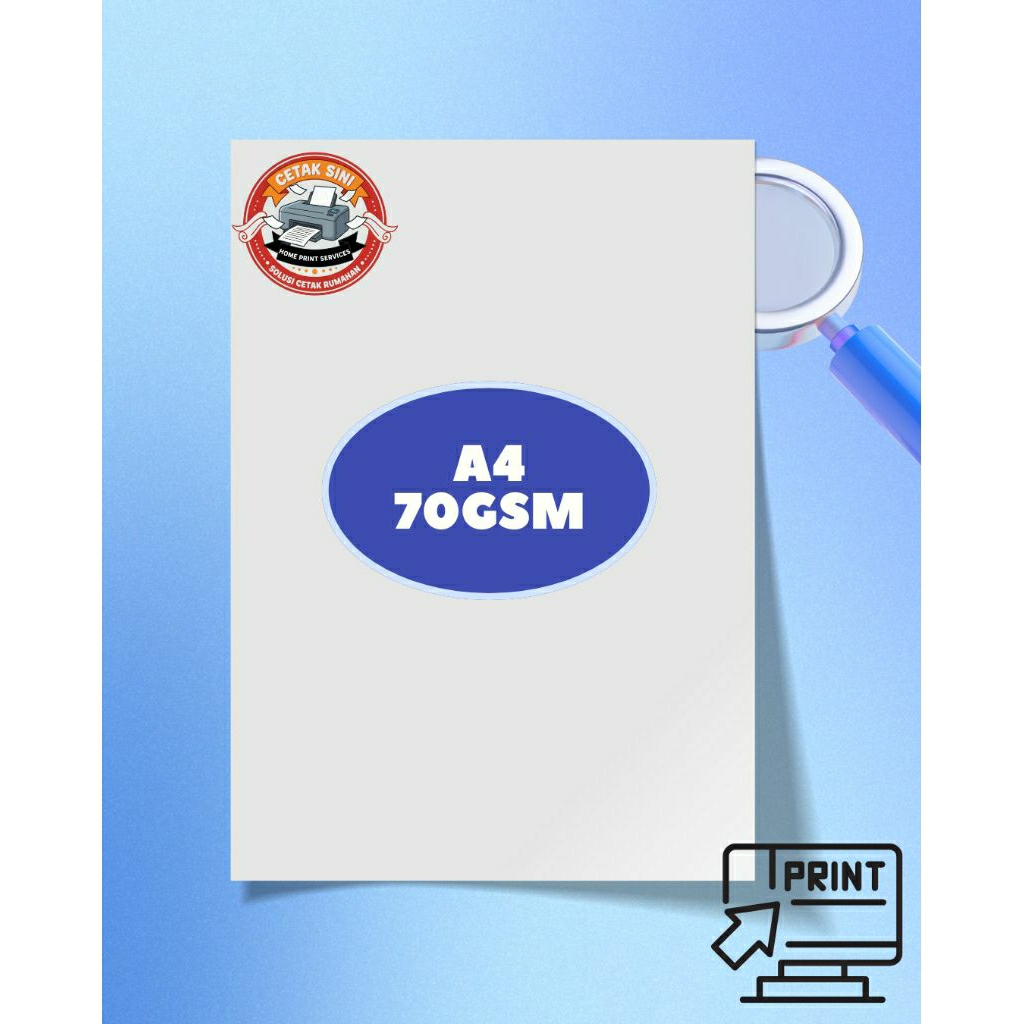 Jasa Print kertas HVS A4 70 gsm
