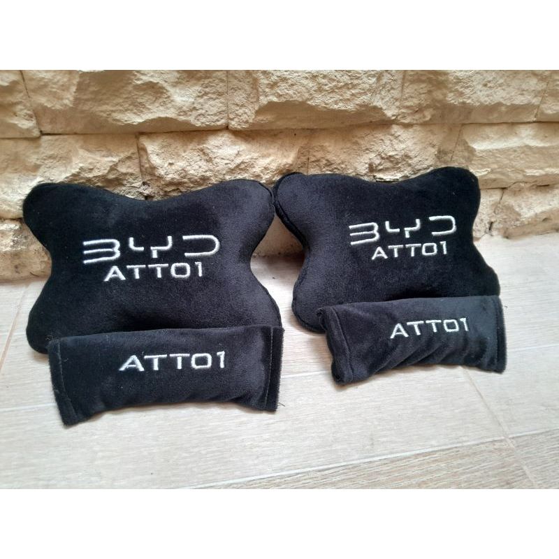 BYD Atto 1 aksesoris bantal mobil headrest sandaran kepala custom
