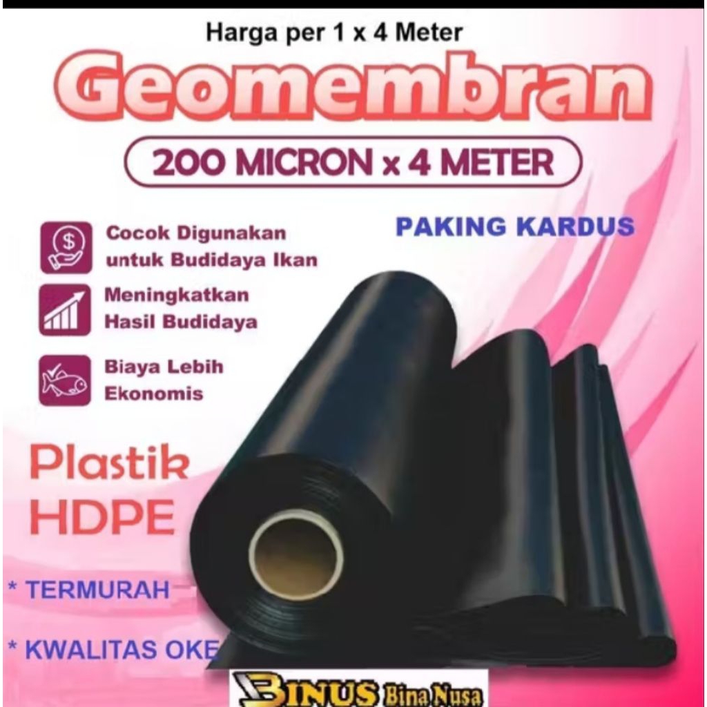 geomembran tebal lebar 4m