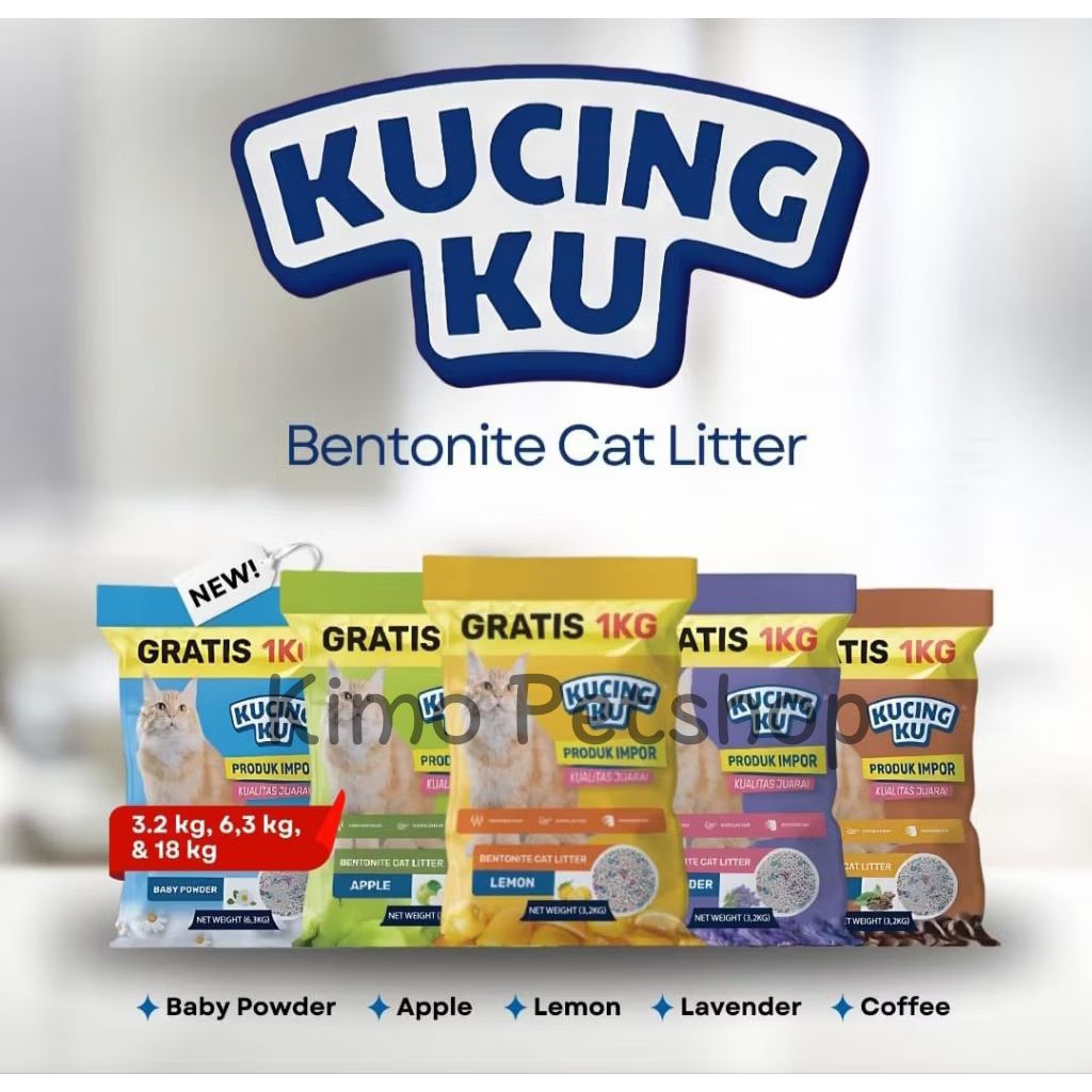 Pasir Kucingku 25 Liter 18Kg Pasir Gumpal