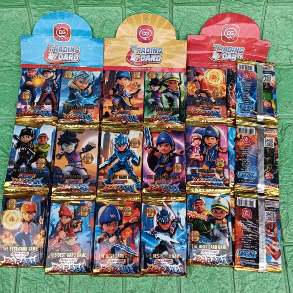 12 sachet Grosir Mainan Kartu ML Trading Card New Pokemon Boboiboy Naruto dll