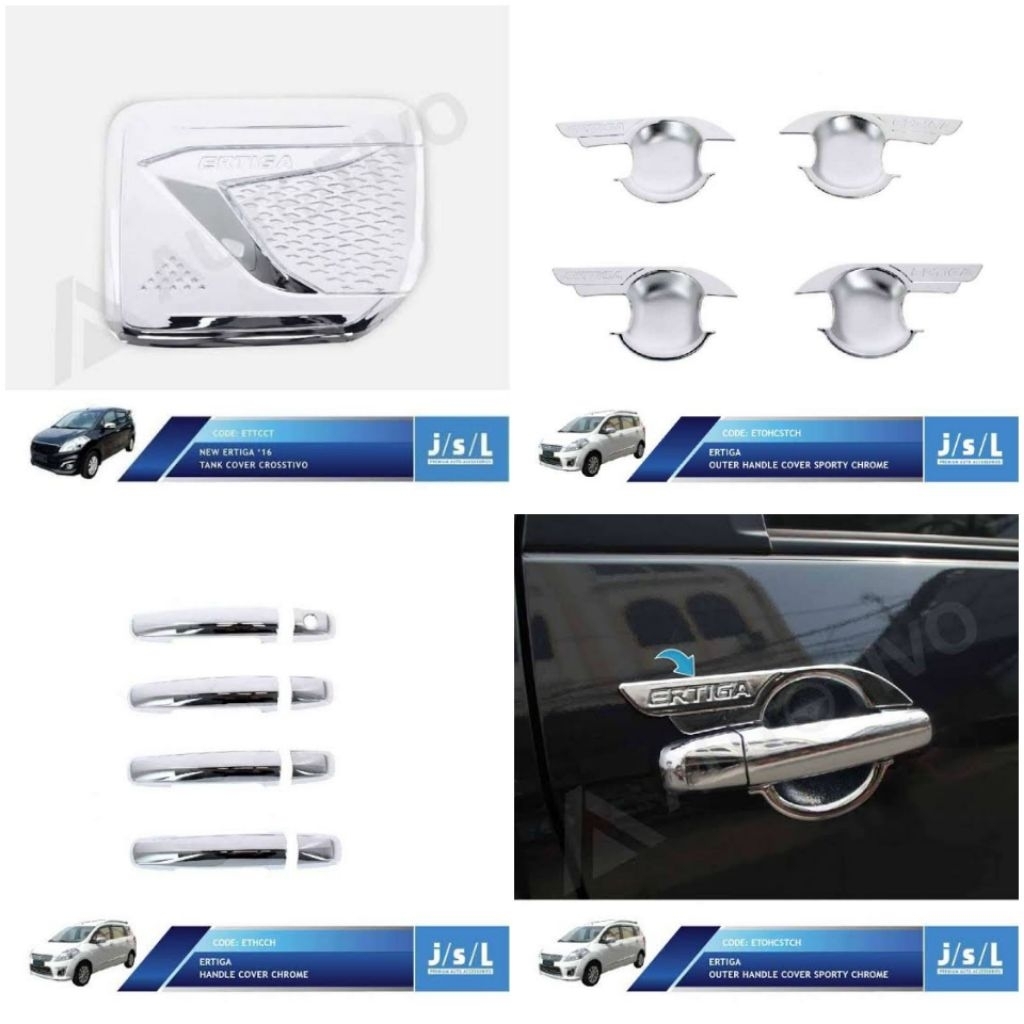 PAKET HANDLE COVER ERTIGA LAMA 2012-2018 CHROME JSL