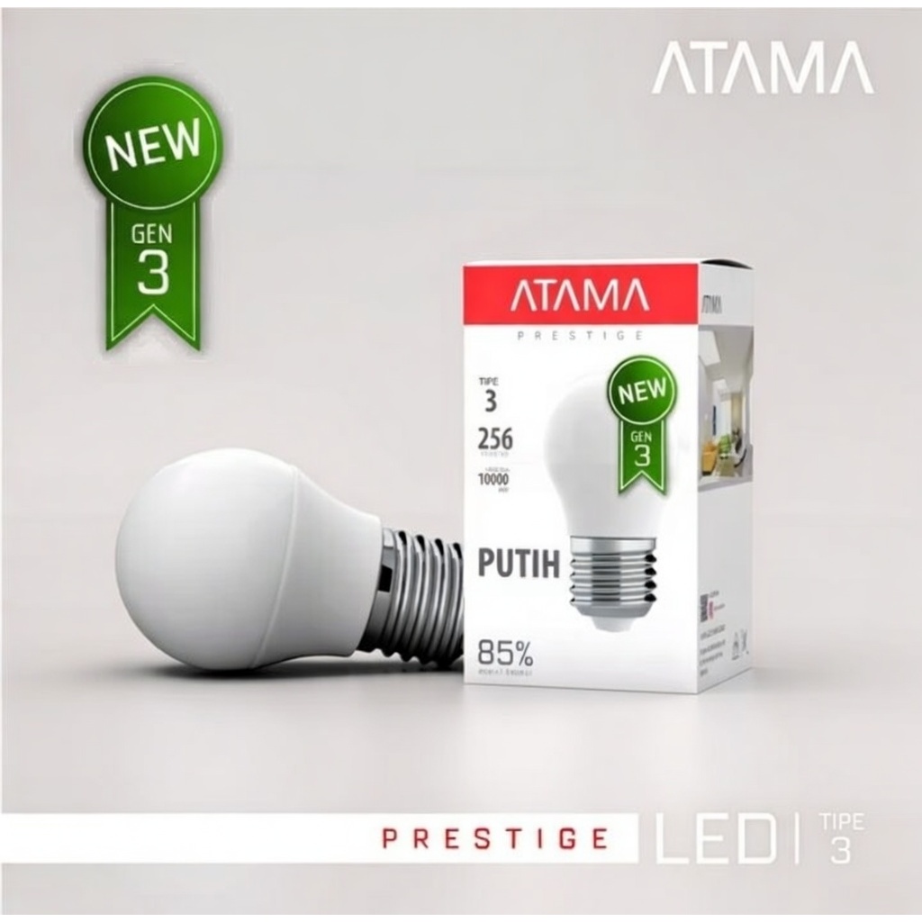 Lampu LED BULB ATAMA PRESTIGE Tipe 3 GEN 3 (NEW) Putih