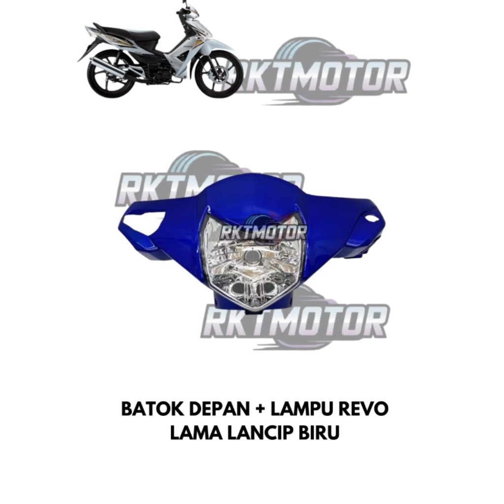 BATOK DEPAN+LAMPU REVO LAMA LANCIP BIRU // BATOK DEPAN LAMPU REVO LAMA BIRU