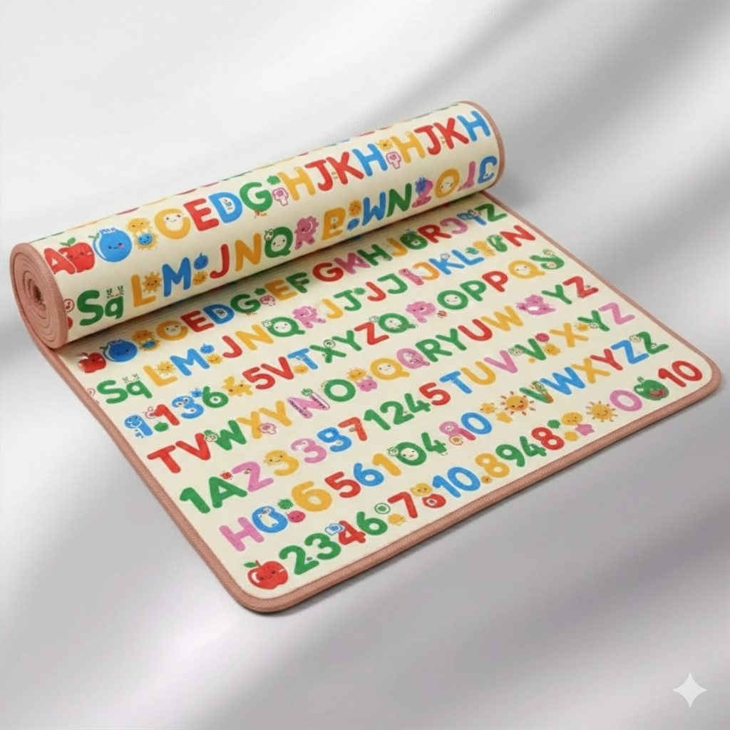 Tikar foam spon bolak balik 2 motif berbeda ukuran 180x200 Tebal 6mm Sare