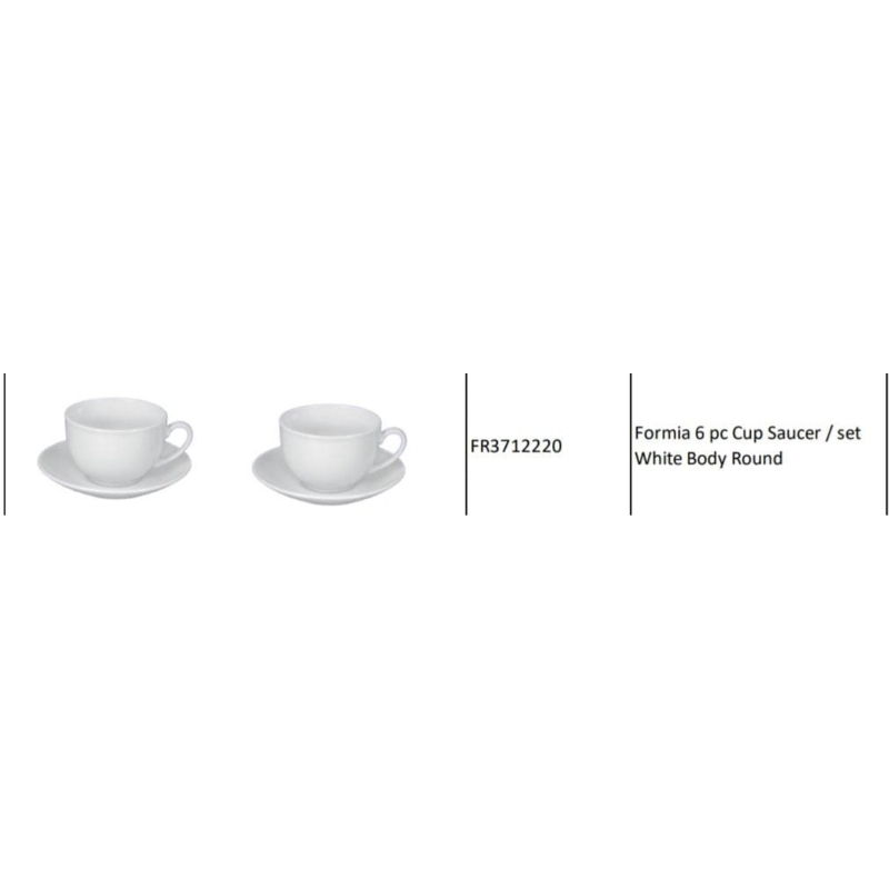 Formia Tea Cup Saucer Set / Harga 1 Set Cangkir + Tatakkan / Keramik Putih Cup and Saucer / Cangkir 