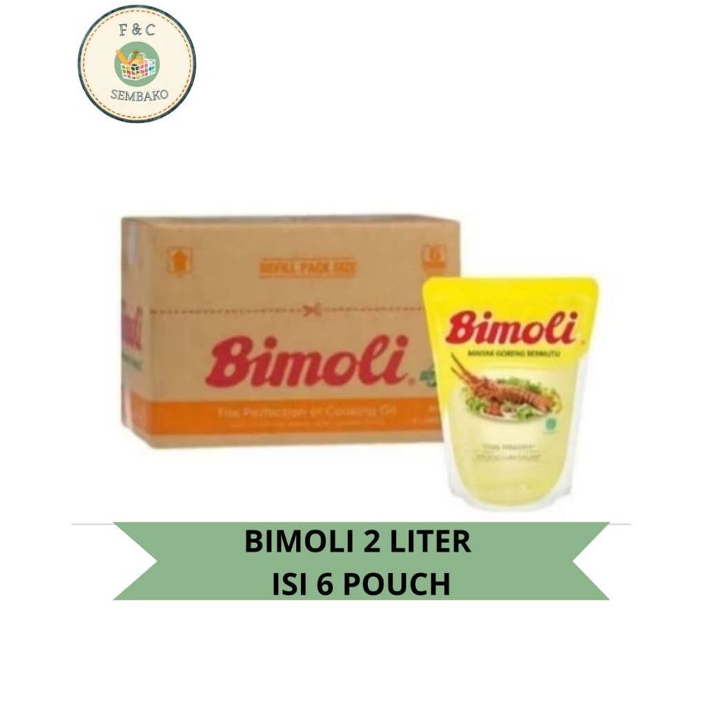 MINYAK GORENG BIMOLI 2 LITER 1DUS X 6 POUCH