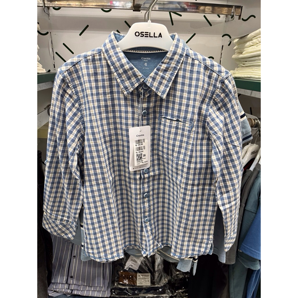 kemeja anak laki laki lengan panjang casual by osella kids