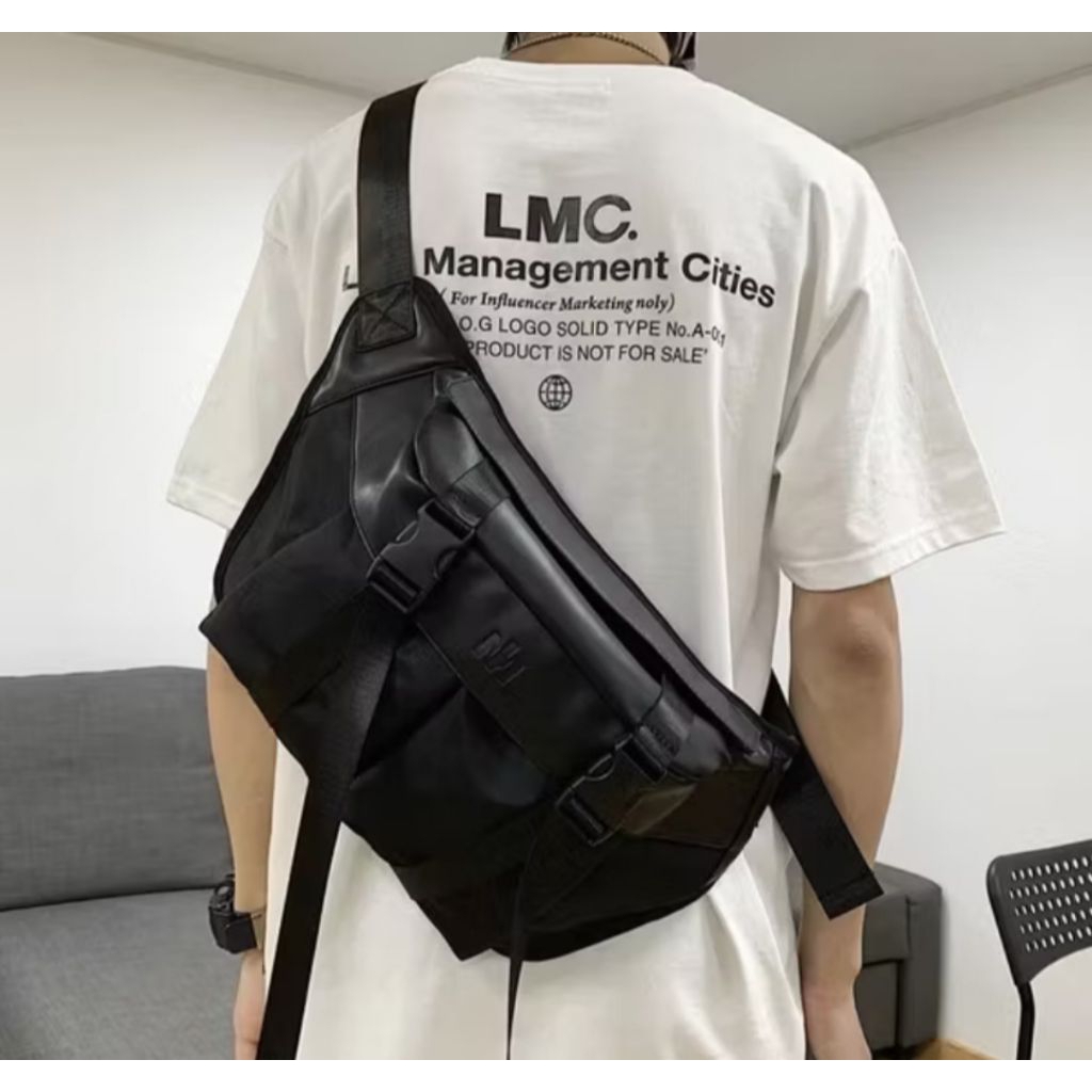 POLO FELIX ORIGINAL - Tas Pinggang Unisex Pria Wanita Sabuk Tas Bahu Tas Kulit Kanvas kapasitas Besa