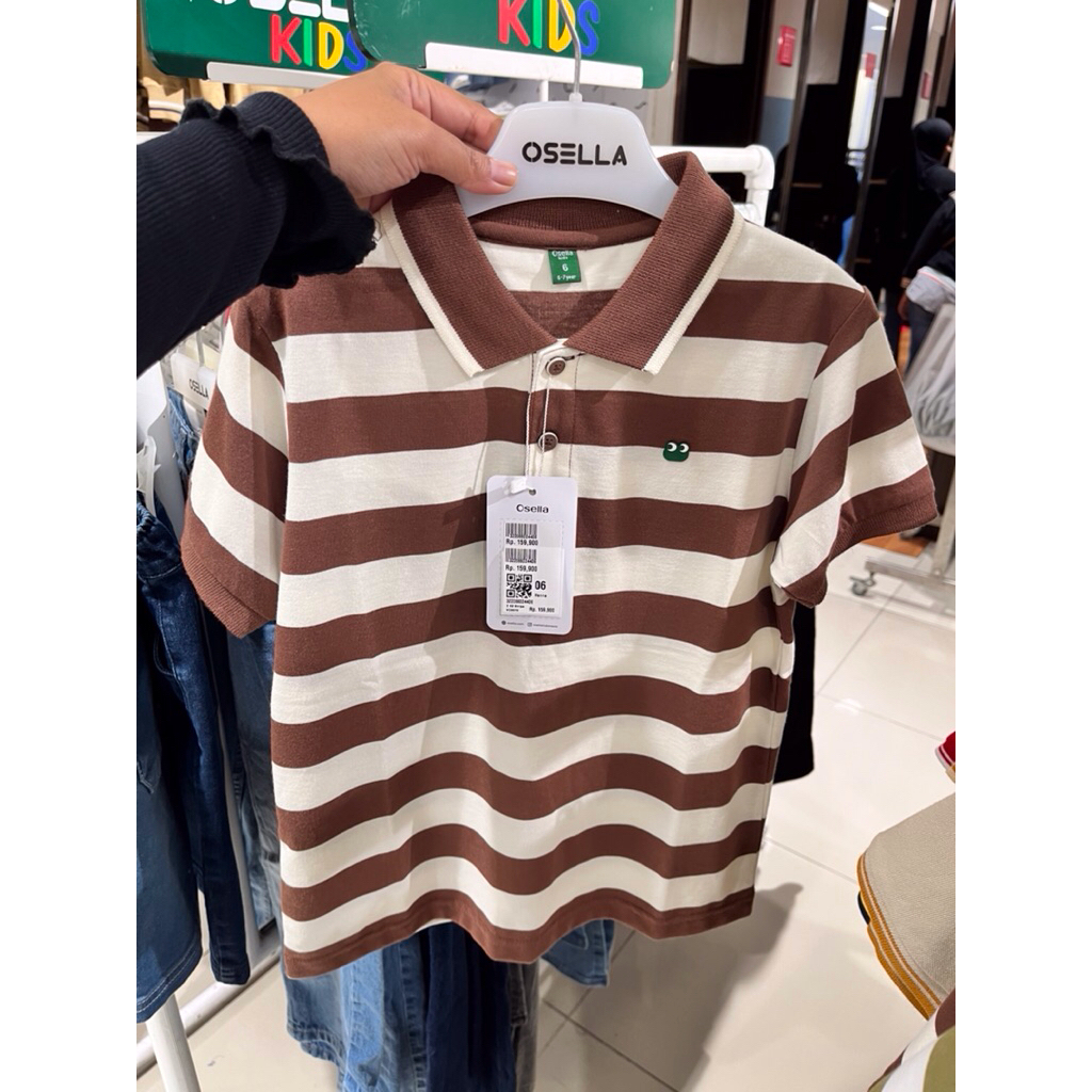 kaos berkera anak laki laki polo shirt by osella kids
