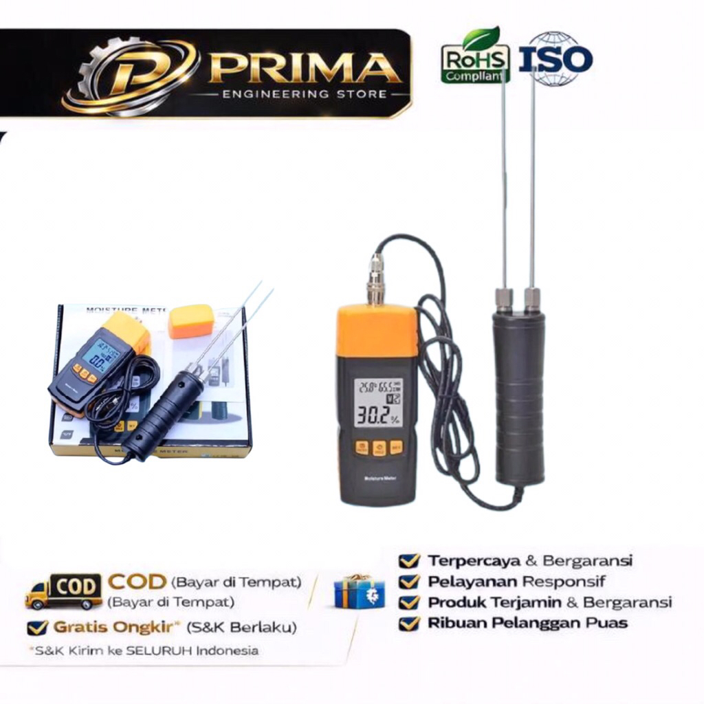 Moisture Meter GM620 Benetech Wood Kayu Paper Kertas MC Tester Timber
