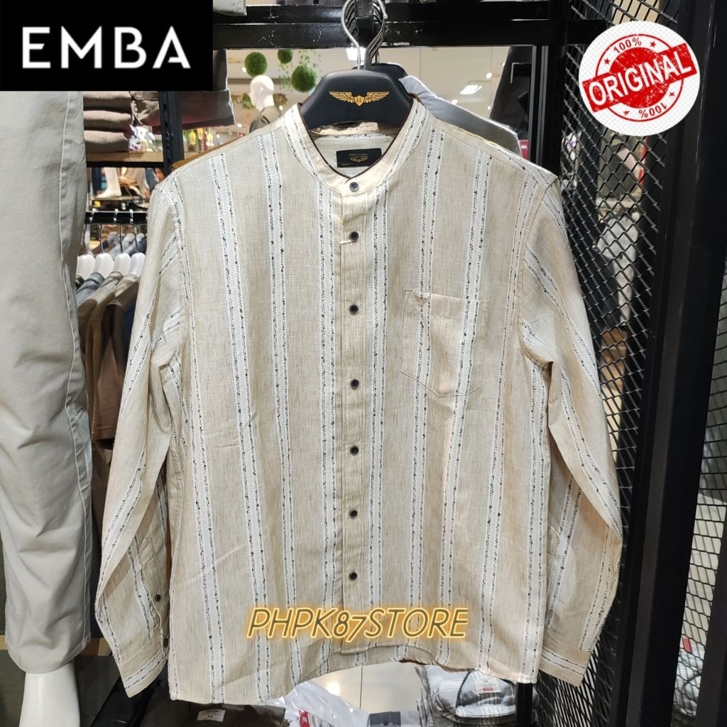 KEMEJA KOKO  PANJANG  PRIA MEREK EMBA CLASIC ORIGINAL