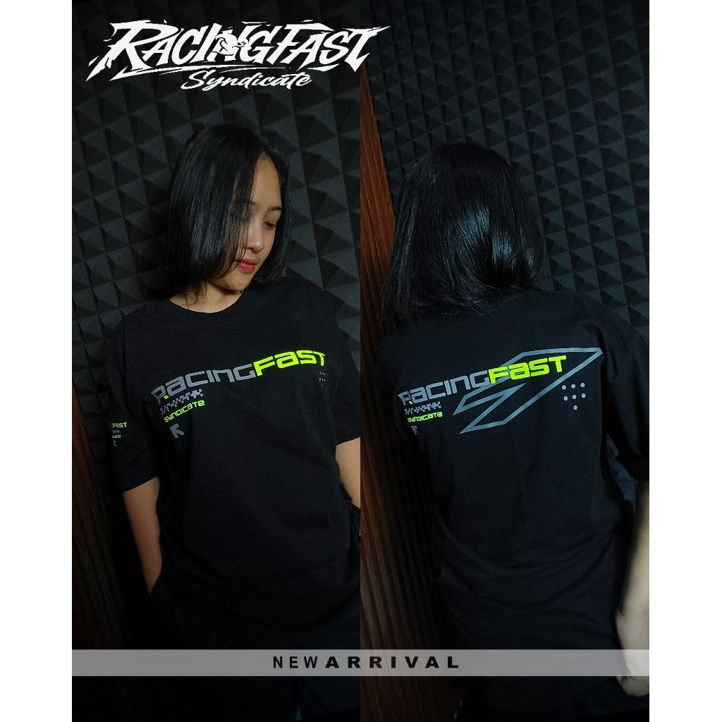 KAOS RACINGFAST SYNDICATE - BAJU RACING TERBARU - T-SHIRT RFT.127 (Kuning Anak Panah) - DISTRO RACIN