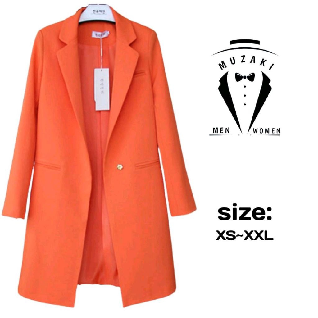 Long Coat Wanita, Blazer Long Wanita, Blazer wanita stylish, Jas Wanita